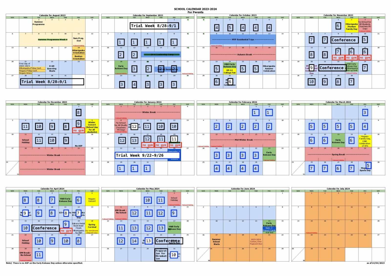 ASP for External Students AobaJapan International School